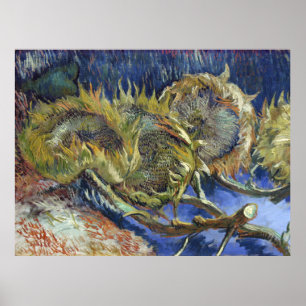 Vincent van Gogh 's Four Withered Sunflowers 1887 Poster