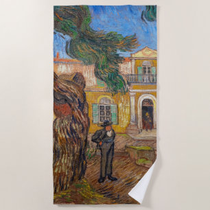 Vincent Van Gogh - Saint-Paul Asylum in Saint-Remy Beach Towel