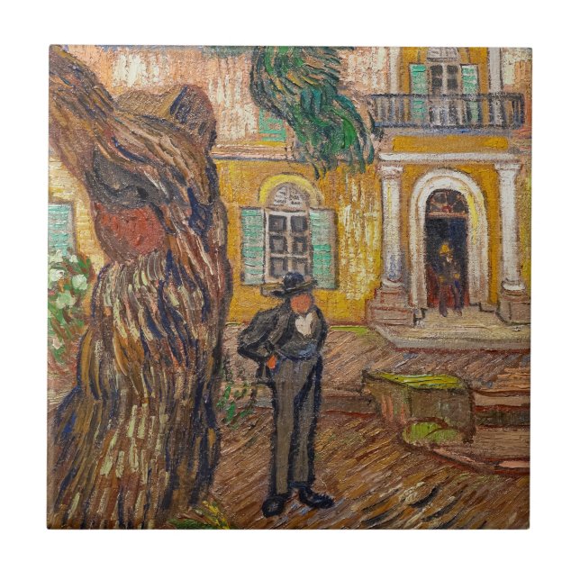 Vincent Van Gogh - Saint-Paul Asylum in Saint-Remy Tile (Front)