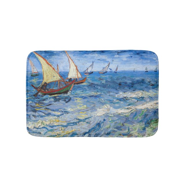 Vincent van Gogh - Seascape at Saintes-Maries Bath Mat (Front)