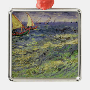 Vincent van Gogh   Seascape at Saintes-Maries Metal Tree Decoration