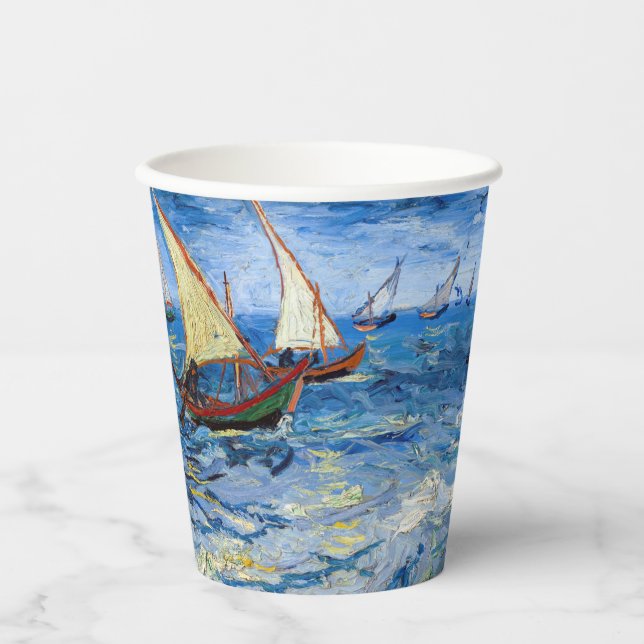 Vincent van Gogh - Seascape at Saintes-Maries Paper Cups (Front)