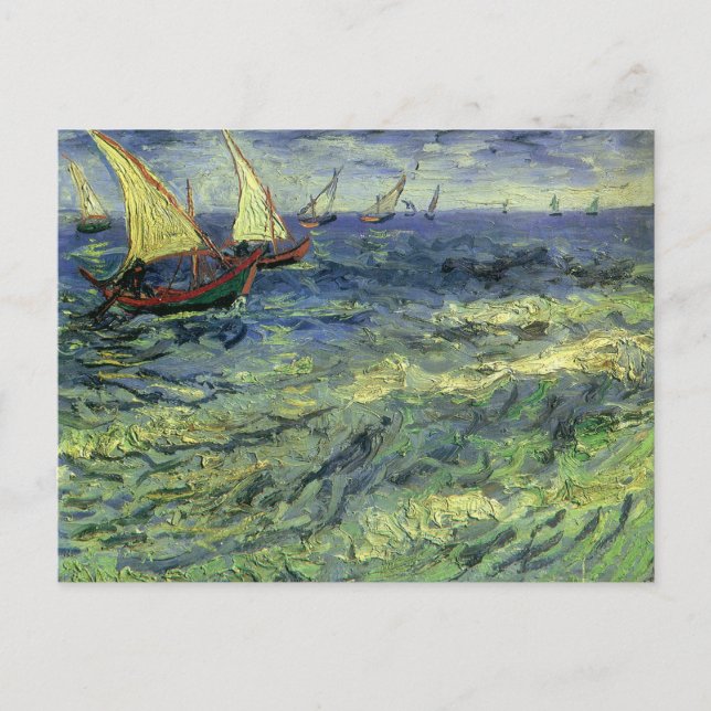 Vincent van Gogh - Seascape at Saintes Maries Postcard (Front)
