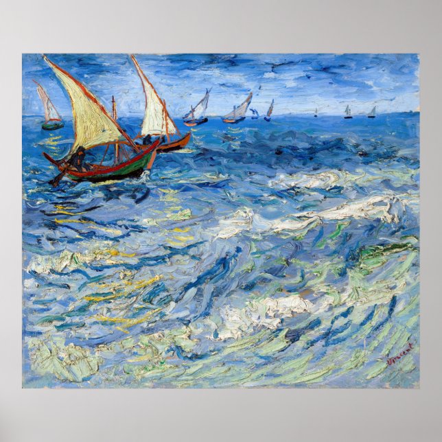 Vincent van Gogh - Seascape at Saintes-Maries Poster (Front)