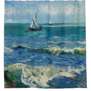 Vincent Van Gogh - Seascape at Saintes-Maries Shower Curtain