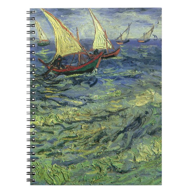 Vincent van Gogh - Seascape at Saintes Maries Spiral Notebook (Front)