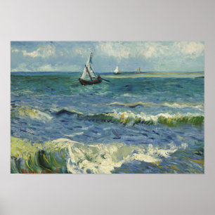 Vincent van Gogh - Seascape near Les Saintes Poster