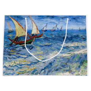 Vincent van Gogh - Seascape near Saintes-Maries Large Gift Bag