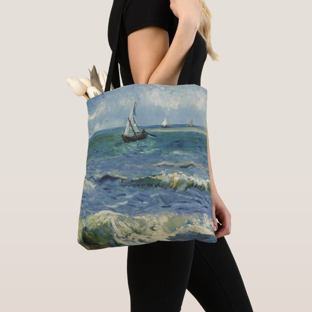 Vincent van Gogh - Seascape Near Saintes Maries Tote Bag (Close Up)