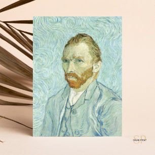 Vincent Van Gogh Self-Portrait 1889 Blue Painting Postcard