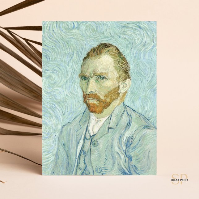 Vincent Van Gogh Self-Portrait 1889 Blue Painting  Postcard (Creator Uploaded)