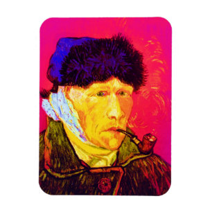 Vincent Van Gogh - Self Portrait Bandage Pop Art Magnet