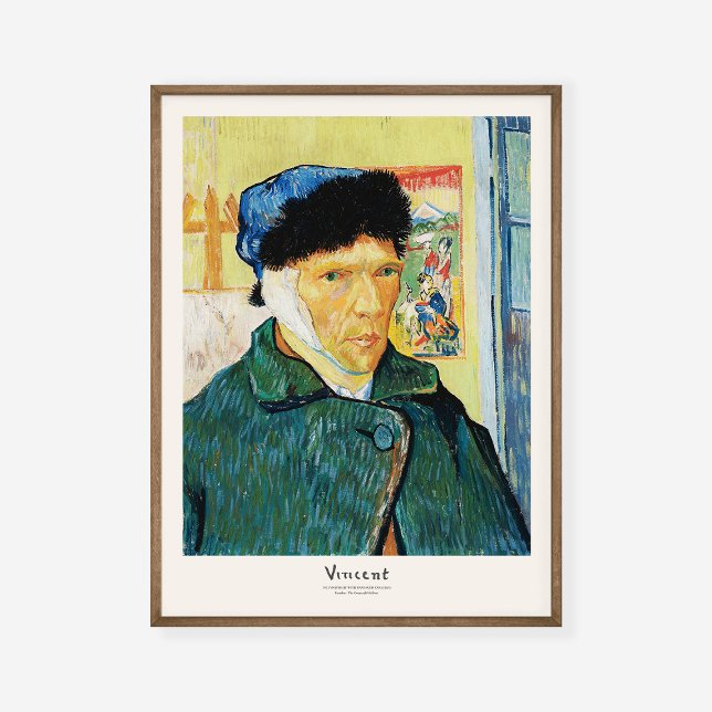 Vincent Van Gogh Self-Portrait Bandaged Ear Art Poster (Creator Uploaded)