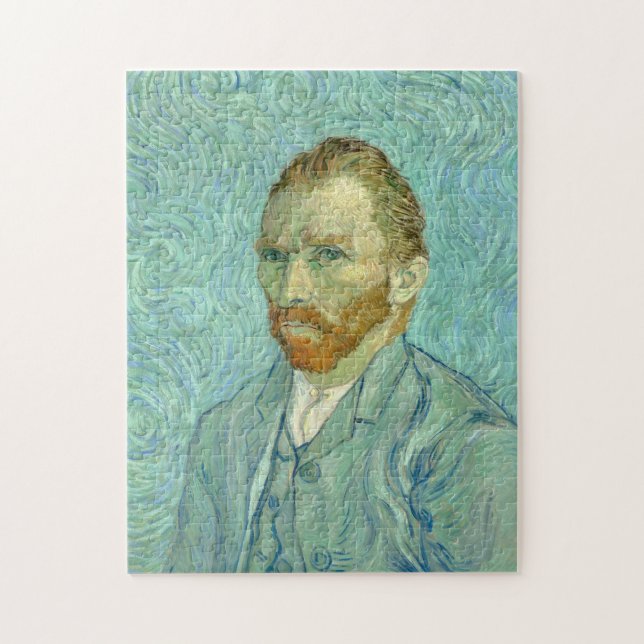 Vincent Van Gogh Self Portrait Blue Background Jigsaw Puzzle (Vertical)