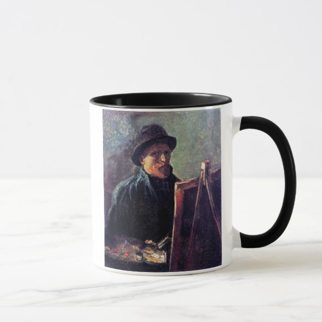 Vincent Van Gogh - Self Portrait Dark Felt Hat Mug (Right)