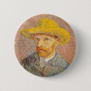 vincent van gogh self portrait impressionist paint 6 cm round badge