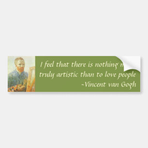 Vincent van Gogh - Self Portrait in Front of Easel Bumper Sticker