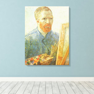 Vincent van Gogh - Self Portrait in Front of Easel Canvas Print