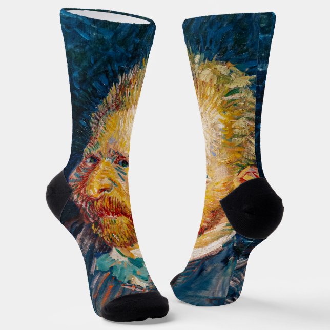 Vincent Van Gogh - Self-Portrait Socks (Angled)