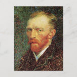 Vincent van Gogh Self Portrait, Vintage Fine Art Postcard<br><div class="desc">Self-Portrait by Vincent van Gogh. Van Gogh created many self-portraits during his lifetime, he was a prolific self-portraitist, who painted himself thirty-seven times between 1886 and 1889. In all of these self-portraits one is struck that the gaze of the painter is seldom directed at us; even when it is a...</div>