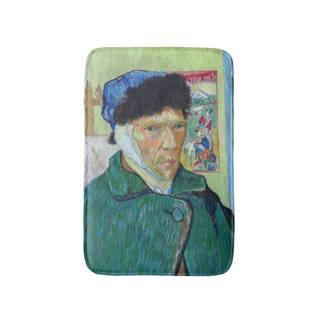 Vincent van Gogh - Self-portrait with bandaged ear Bath Mat (Front Vertical)
