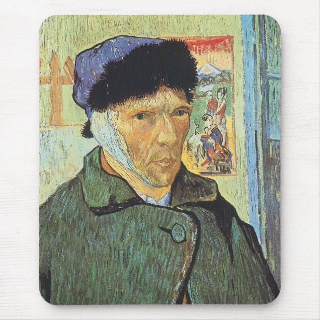 Vincent van Gogh - Self Portrait with Bandaged Ear Mouse Pad (Front)