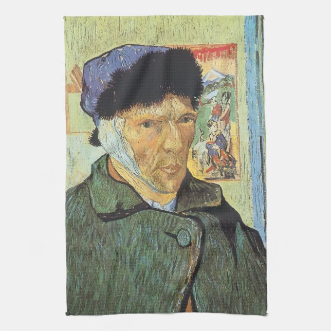 Vincent van Gogh - Self Portrait with Bandaged Ear Tea Towel (Vertical)