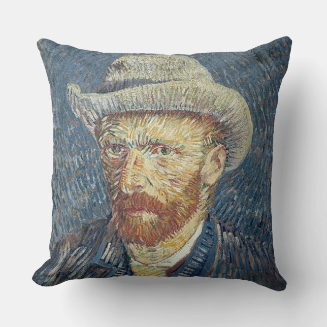Vincent van Gogh | Self Portrait with Felt Hat Cushion (Front)