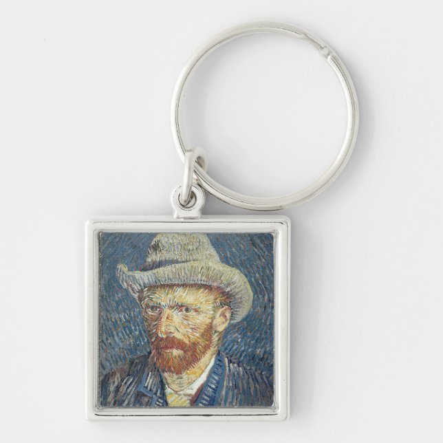 Vincent van Gogh | Self Portrait with Felt Hat Key Ring (Front)