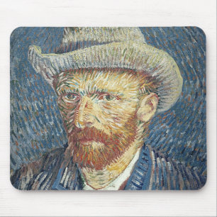 Vincent van Gogh Self Portrait with Felt Hat Mouse Pad