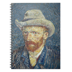 Vincent van Gogh Self Portrait with Felt Hat Spiral Notebook