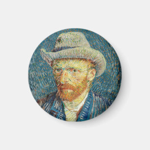 Vincent Van Gogh Self Portrait with Grey Felt Hat Magnet