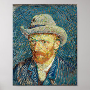 Vincent Van Gogh Self Portrait with Grey Felt Hat Poster