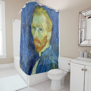 Vincent van Gogh - Self Portrait with Palette Shower Curtain