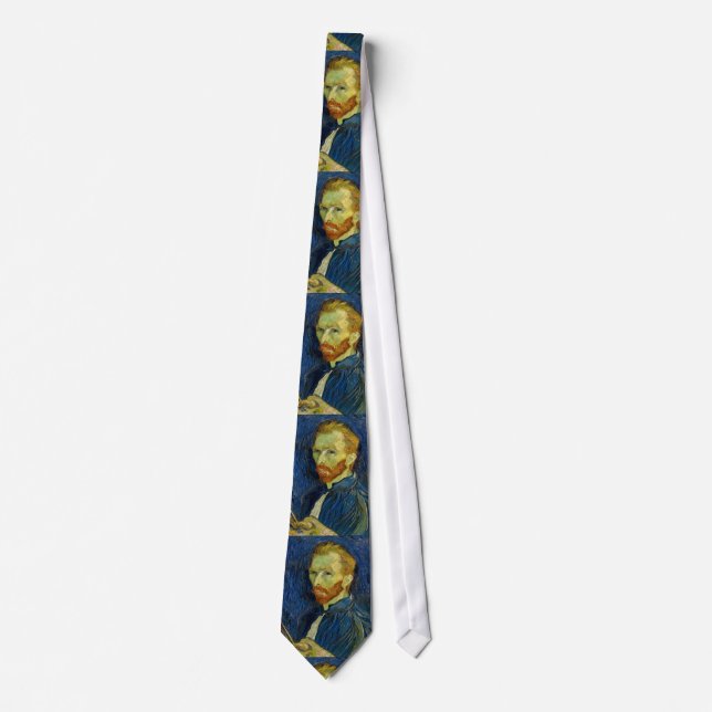 Vincent Van Gogh Self Portrait With Palette Tie (Front)