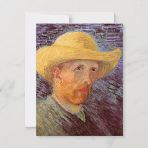 Vincent van Gogh Self Portrait with Straw Hat