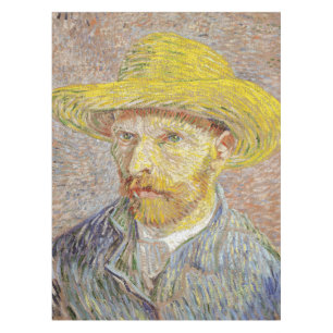 Vincent van Gogh - Self-portrait with Straw Hat Tablecloth