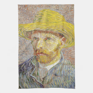 Vincent van Gogh - Self-portrait with Straw Hat Tea Towel