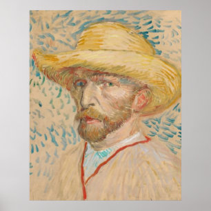  Vincent van Gogh Self-Portrait with Straw Hat  V Poster