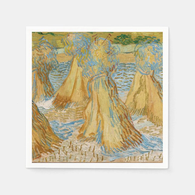 Vincent van Gogh - Sheaves of Wheat Napkin (Front)