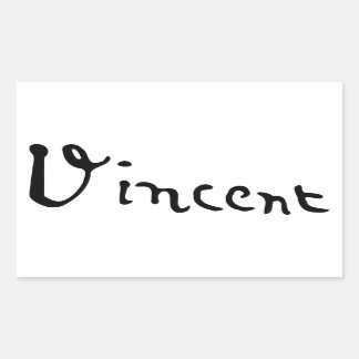 Vincent Van Gogh Signature Rectangular Sticker