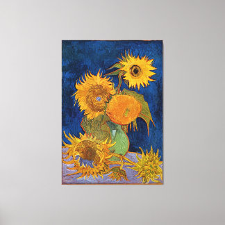 Vincent Van Gogh Six Sunflowers  Wrapped Canvas