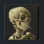 Vincent Van Gogh Skeleton with a Burning Cigarette Magnet<br><div class="desc">Vincent Van Gogh Skeleton with a Burning Cigarette Vintage Fine Art Magnet</div>