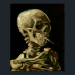 Vincent Van Gogh Skeleton with a Burning Cigarette Poster<br><div class="desc">Vincent Van Gogh Skeleton with a Burning Cigarette Poster</div>