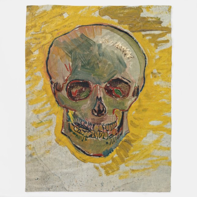 Vincent van Gogh - Skull 1887 #2 Fleece Blanket (Front)