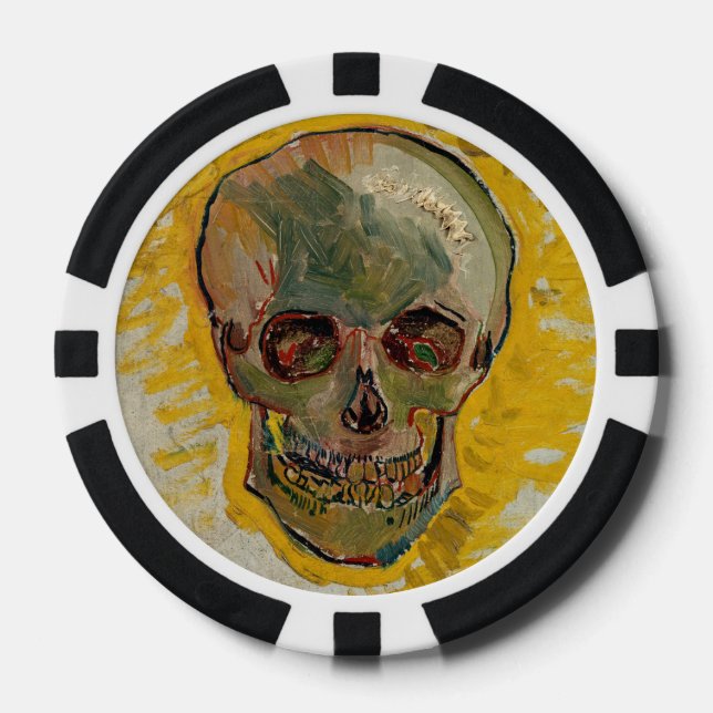 Vincent van Gogh - Skull 1887 #2 Poker Chips (Front)