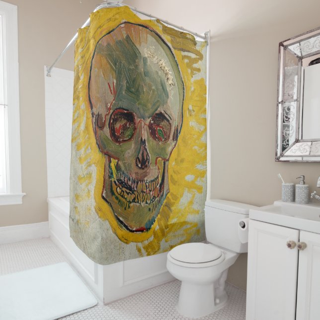 Vincent van Gogh - Skull 1887 #2 Shower Curtain (In Situ)
