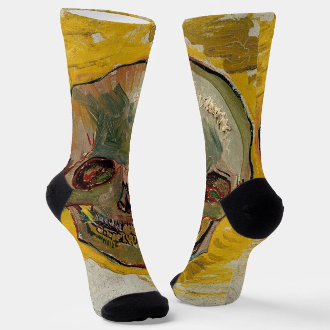 Vincent van Gogh - Skull 1887 #2 Socks (Angled)