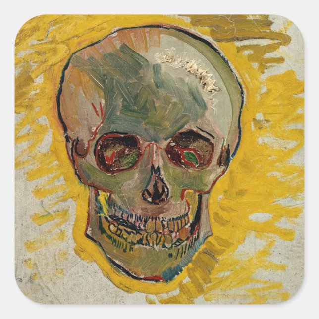 Vincent van Gogh - Skull 1887 #2 Square Sticker (Front)