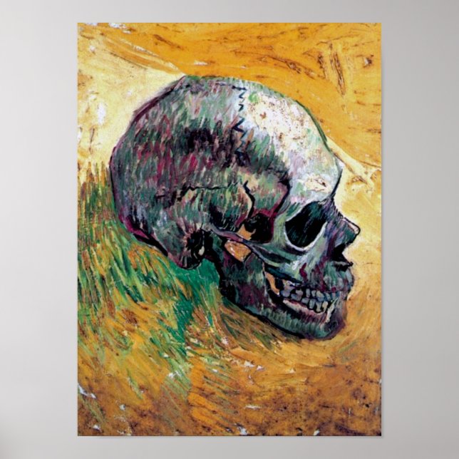 Vincent Van Gogh - Skull In Profile - Fine Art Poster (Front)